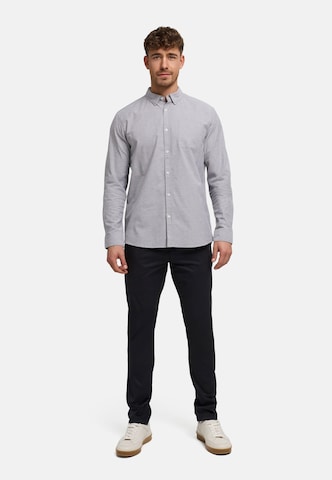 JEFF Comfort fit Button Up Shirt 'Silvwin' in Grey
