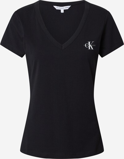 Calvin Klein Jeans Тениска в черно / бяло, Преглед на продукта
