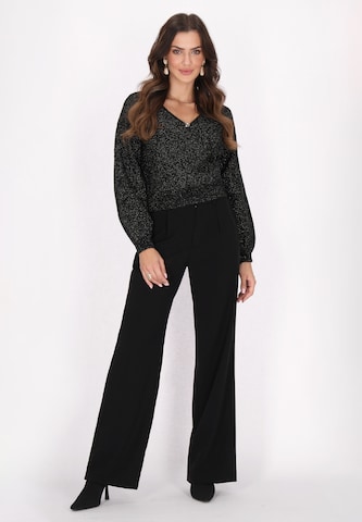 Pullover di faina in nero