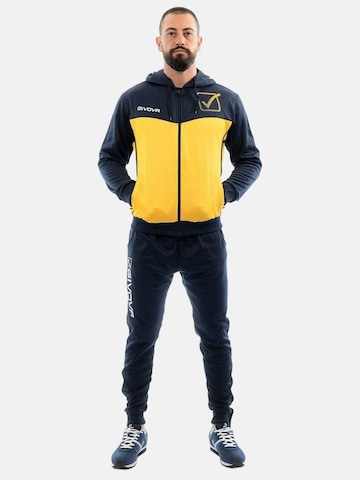 Completo sportivo 'Tuta sportiva Unisex Givova Visa in triacetato TR018 TUTA VISA TRIACETATO GIVOVA' di Givova in giallo: frontale