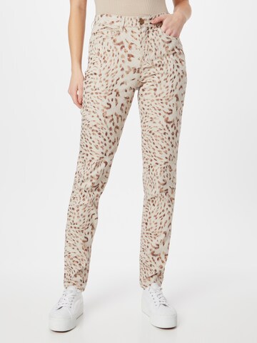 Coupe slim Pantalon Summum en beige : devant