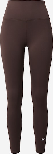 NIKE Workout Pants 'ONE' in Chocolate / White, Item view