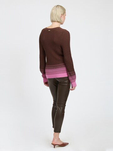 Influencer Pullover in Braun