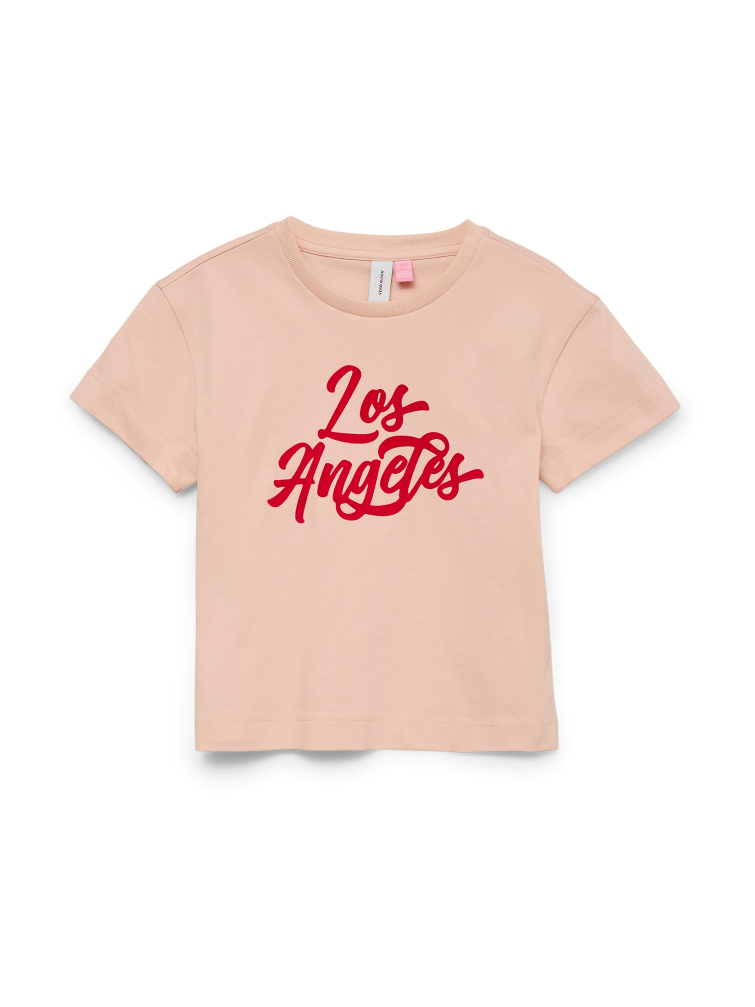 Vero Moda Girl Футболка 'VMVICTORIA METTE' в Ярко-розовый: спереди