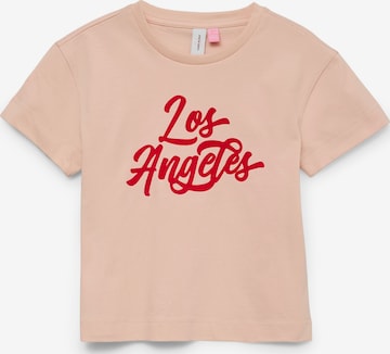 Vero Moda Girl Футболка 'VMVICTORIA METTE' в Ярко-розовый: спереди