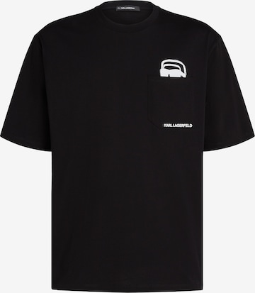 T-Shirt 'Ikon Peek-A-Boo' Karl Lagerfeld en noir : devant