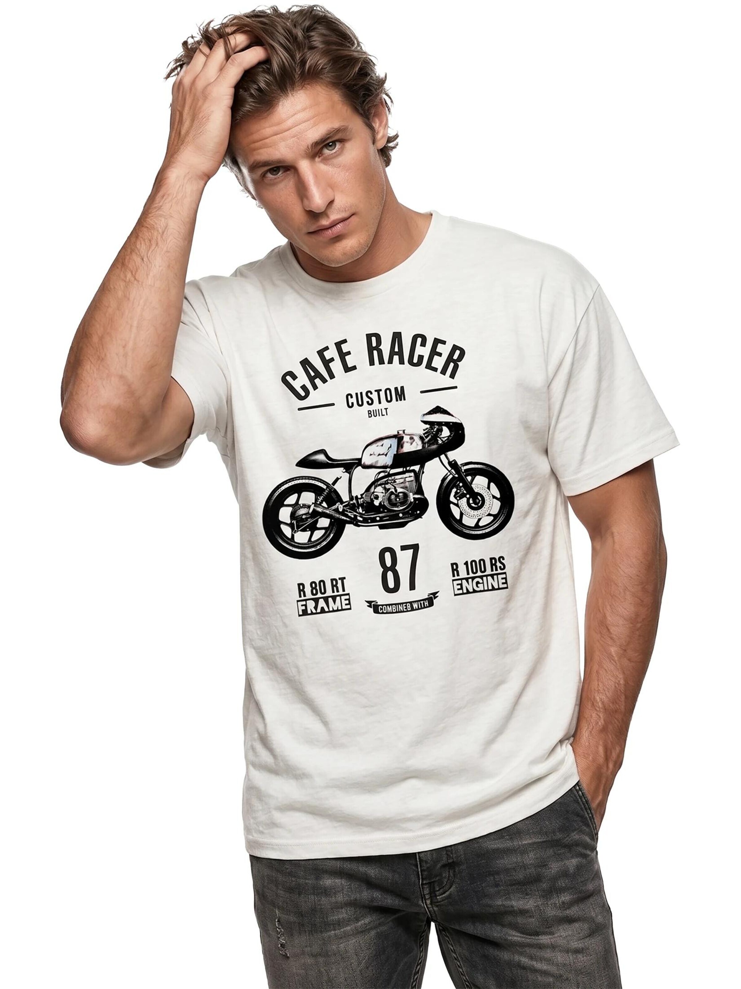 MAKAYA Shirt 'Frame & Engine' in White