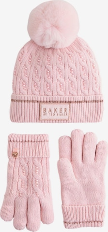 rožinė Baker by Ted Baker Megzta kepurė: priekis