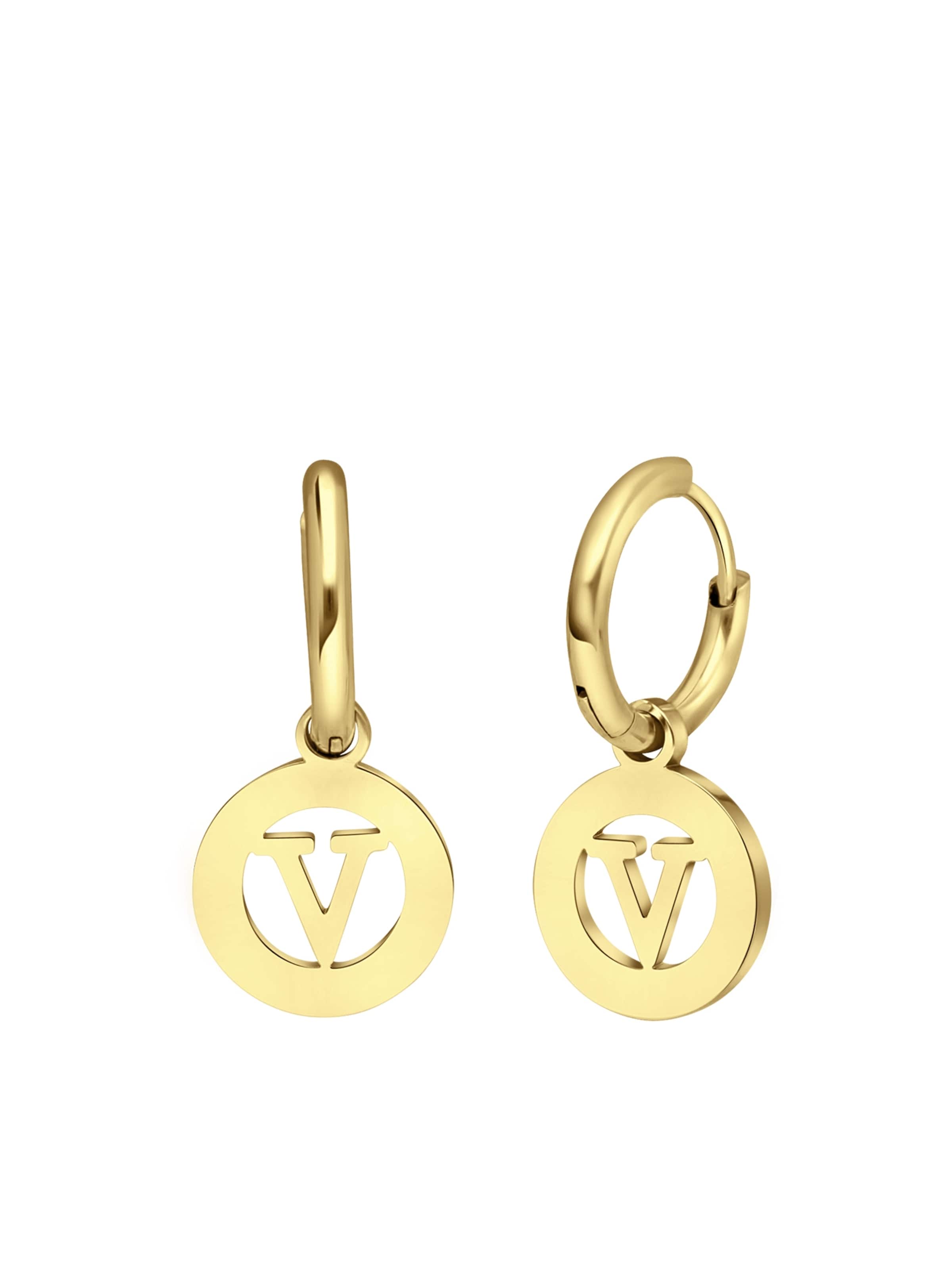 Lucardi Ohrringe in Gold: Vorderseite