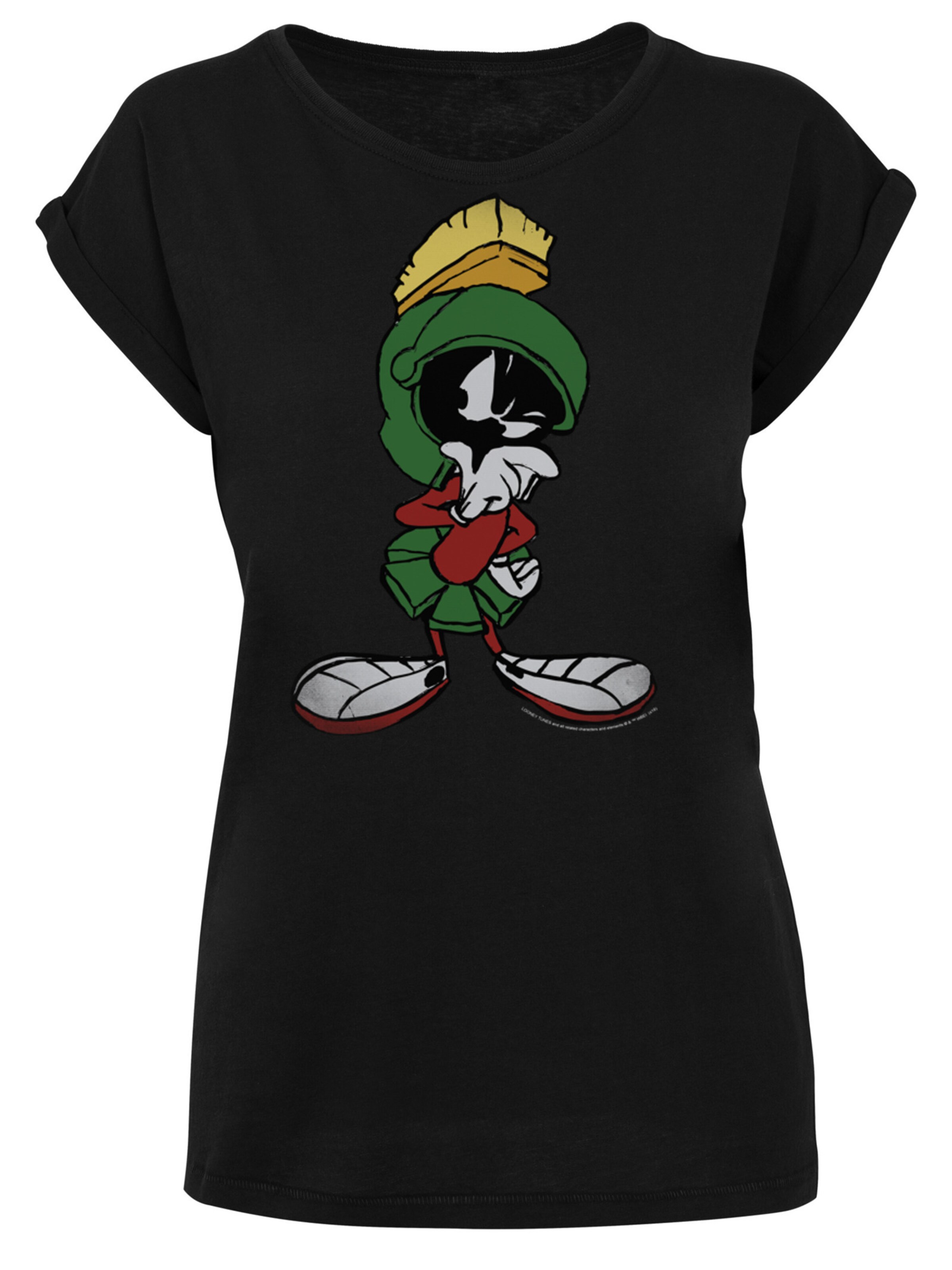 F4NT4STIC Shirt 'Looney Tunes Marvin' in Black: front