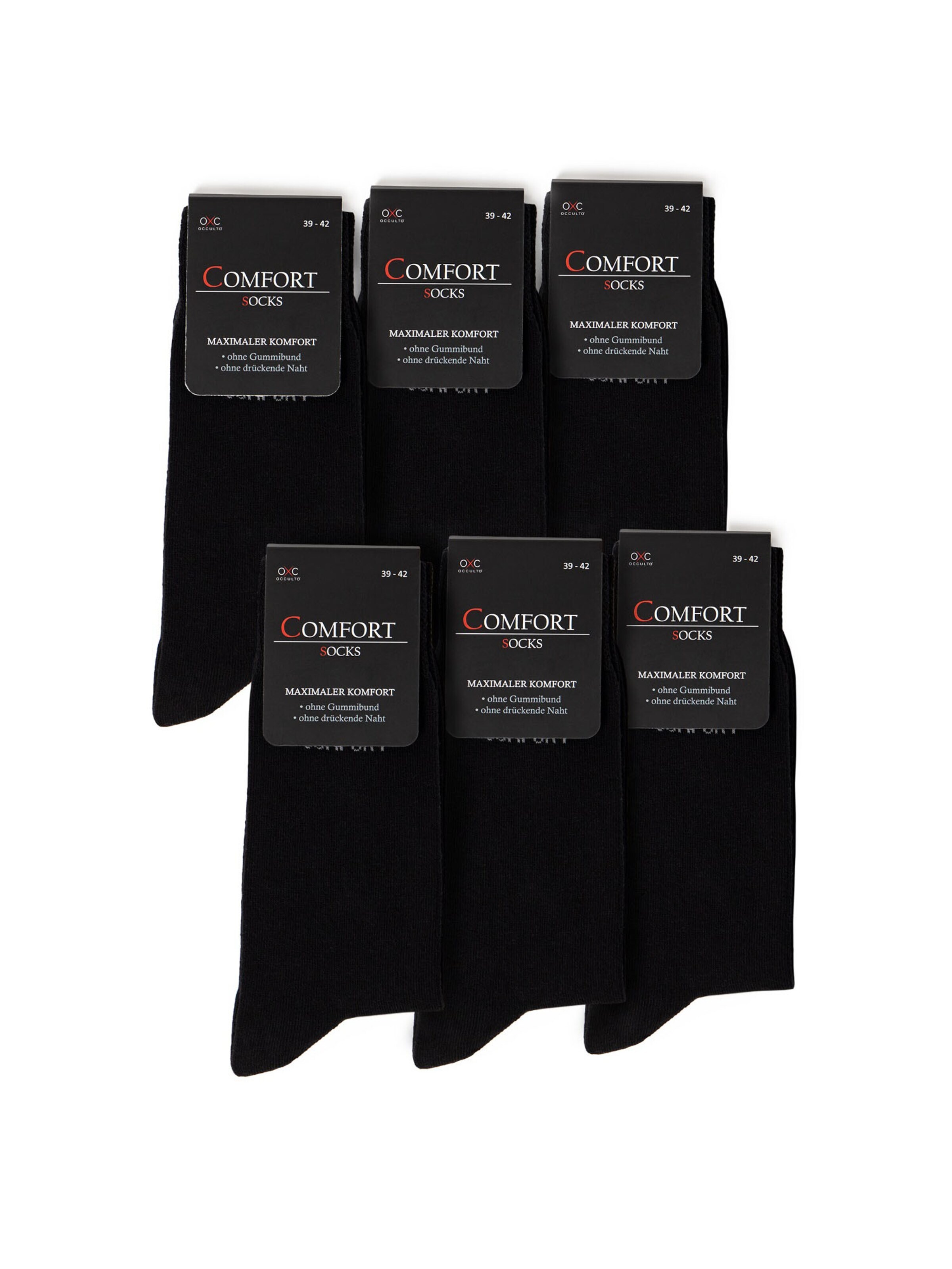 Occulto Socken 'Komfort' in Schwarz