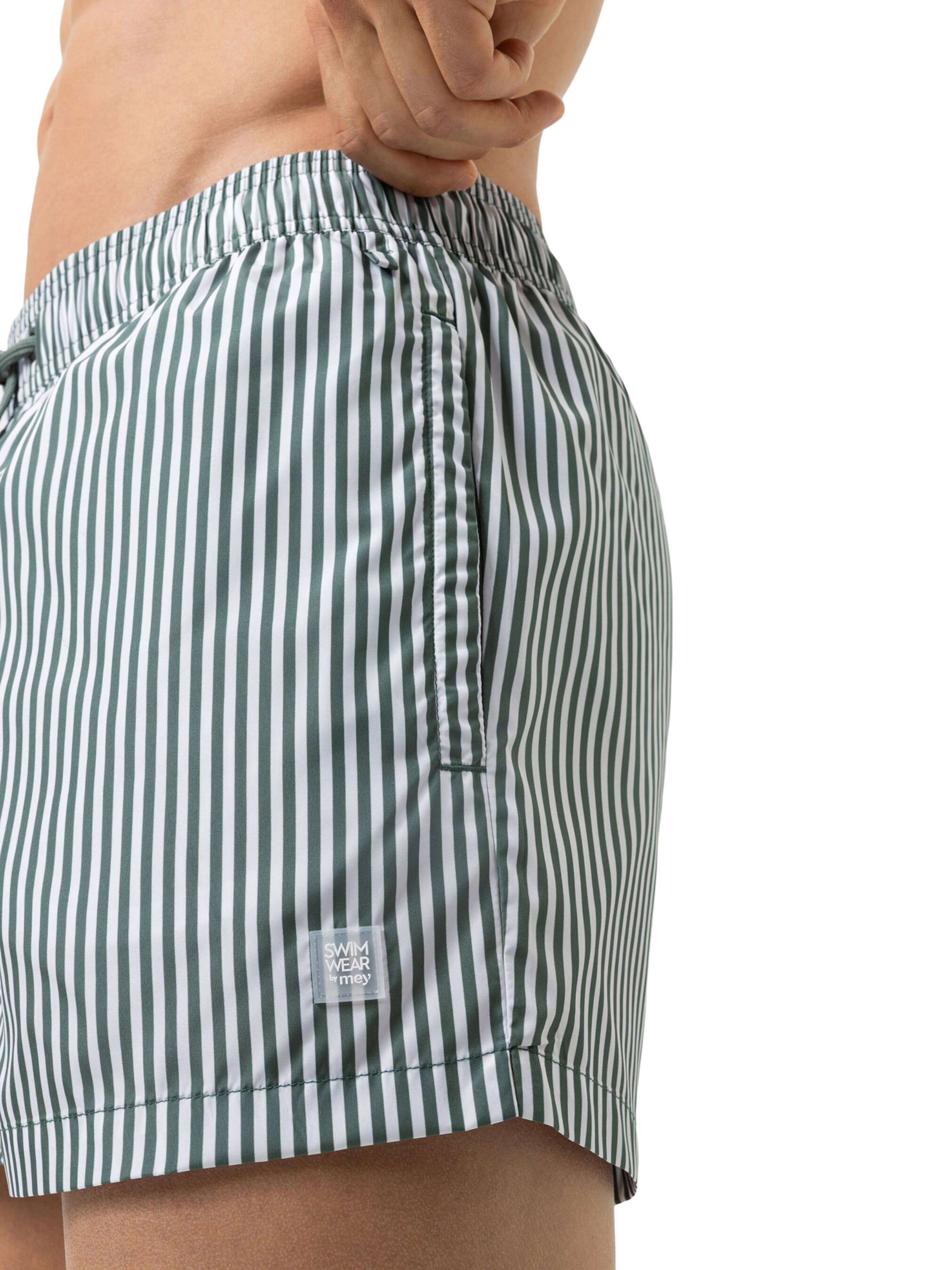 Shorts de bain 'Seaside Stripe' Mey en vert