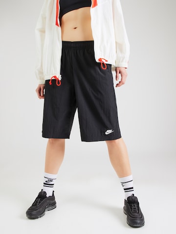 Nike Sportswear Lużny krój Spodnie w kolorze czarny: przód