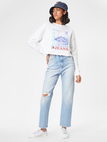 Tommy Jeans Sweatshirt 'Wave' in Weiß