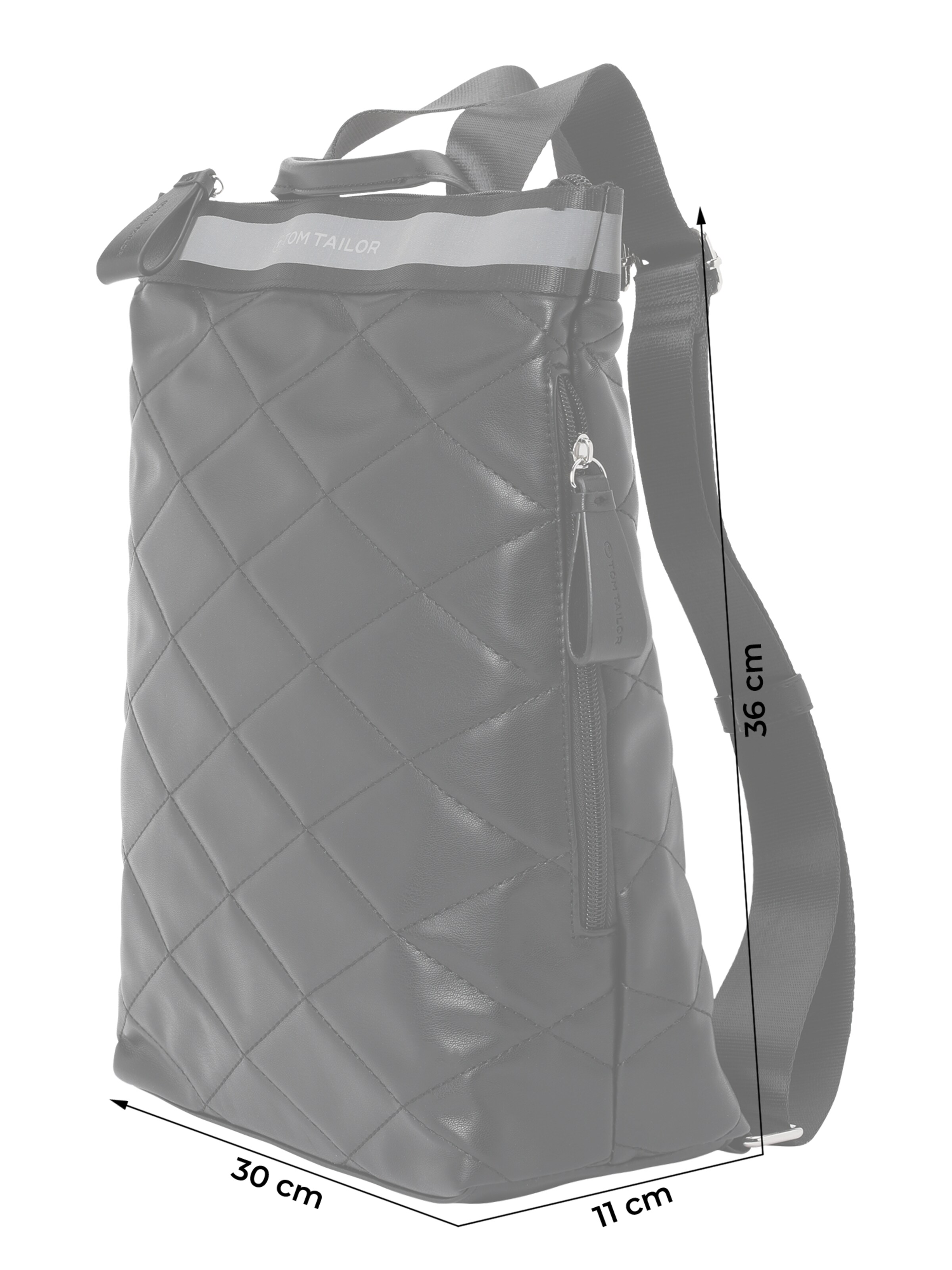 TOM TAILOR Backpack 'Mica' in Black