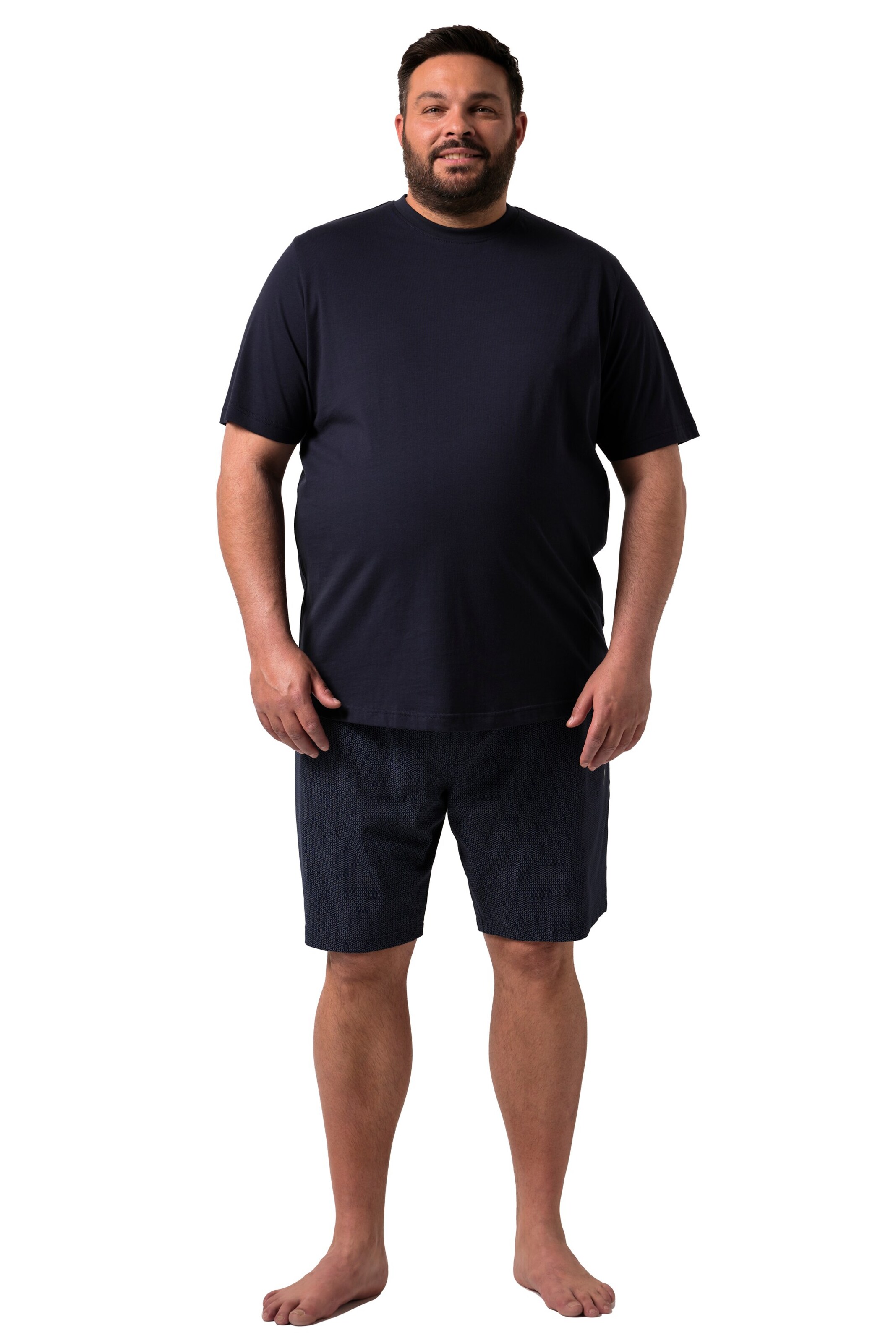 Men Plus Pyjama in Blau: Vorderseite