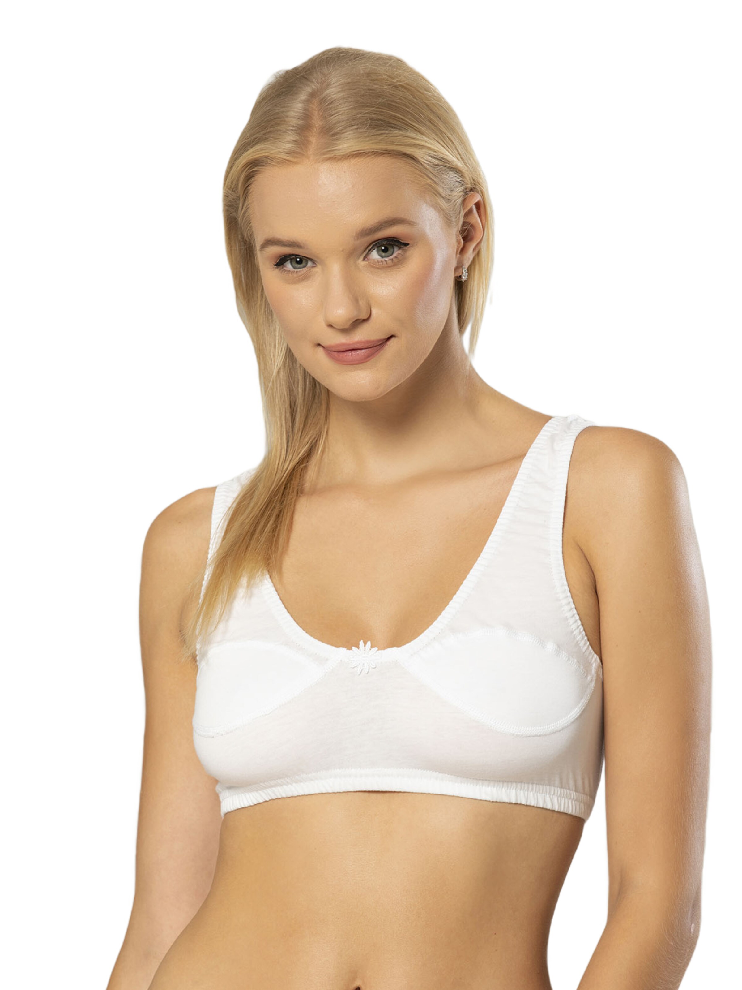 Weweus Bralette Bra in White: front