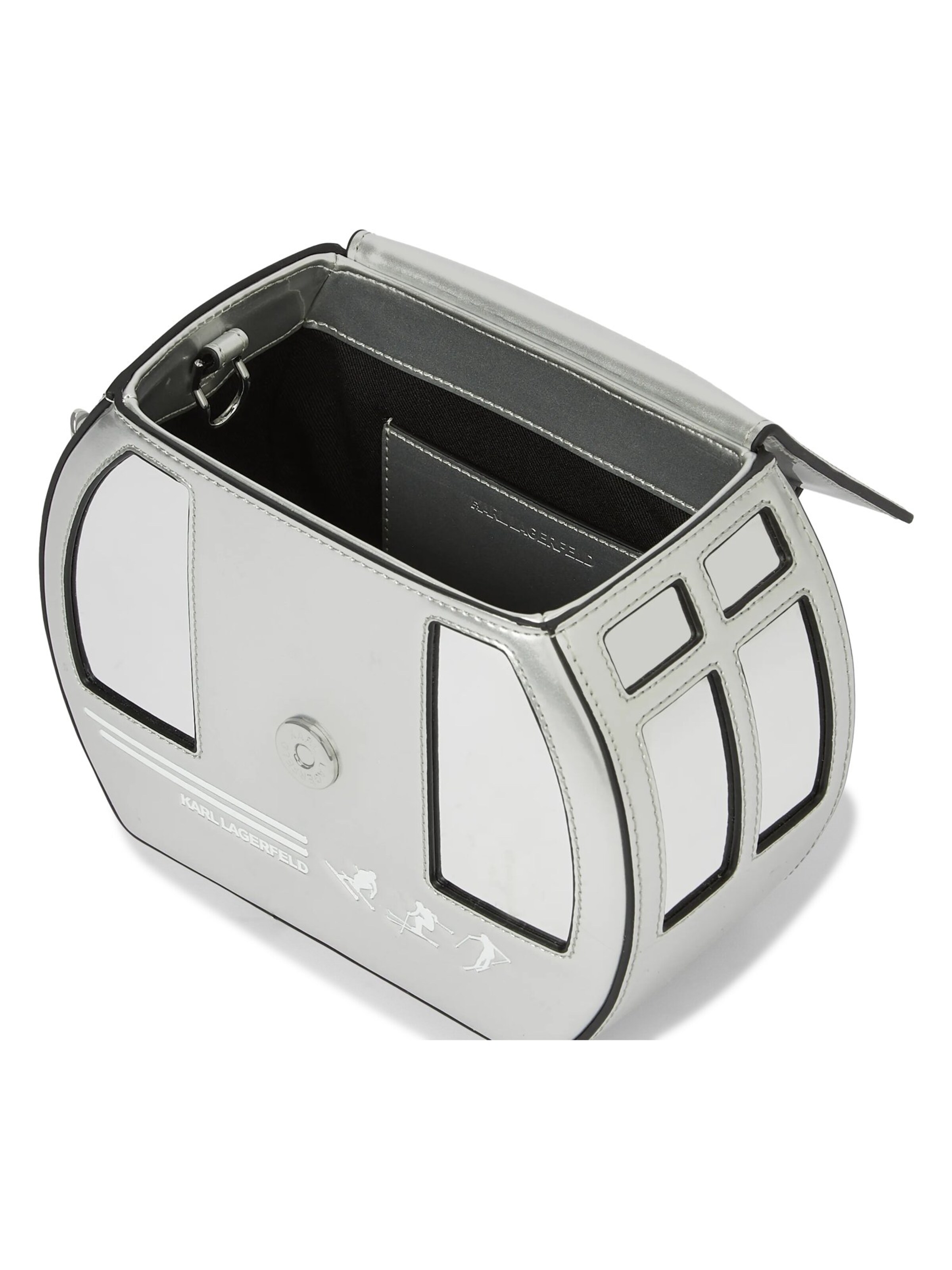 Karl Lagerfeld - Bolso de mano 'Ikon Gondelbahn' en plata