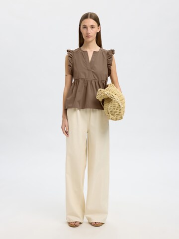 SELECTED FEMME Bluse 'SLFBlair-Ida' i brun