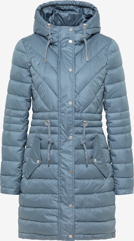 faina Winter Coat in Blue: front