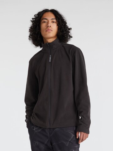 O'NEILL Athletic Fleece Jacket 'Jack's' in Black: front