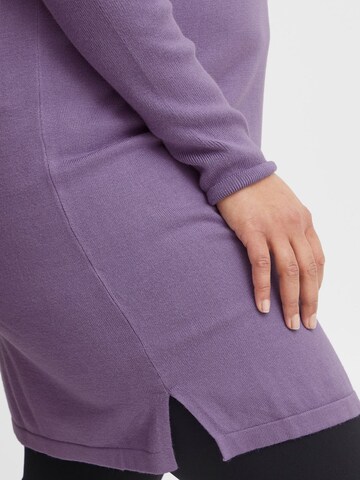 Fransa Curve - Vestido de punto 'Blume' en lila