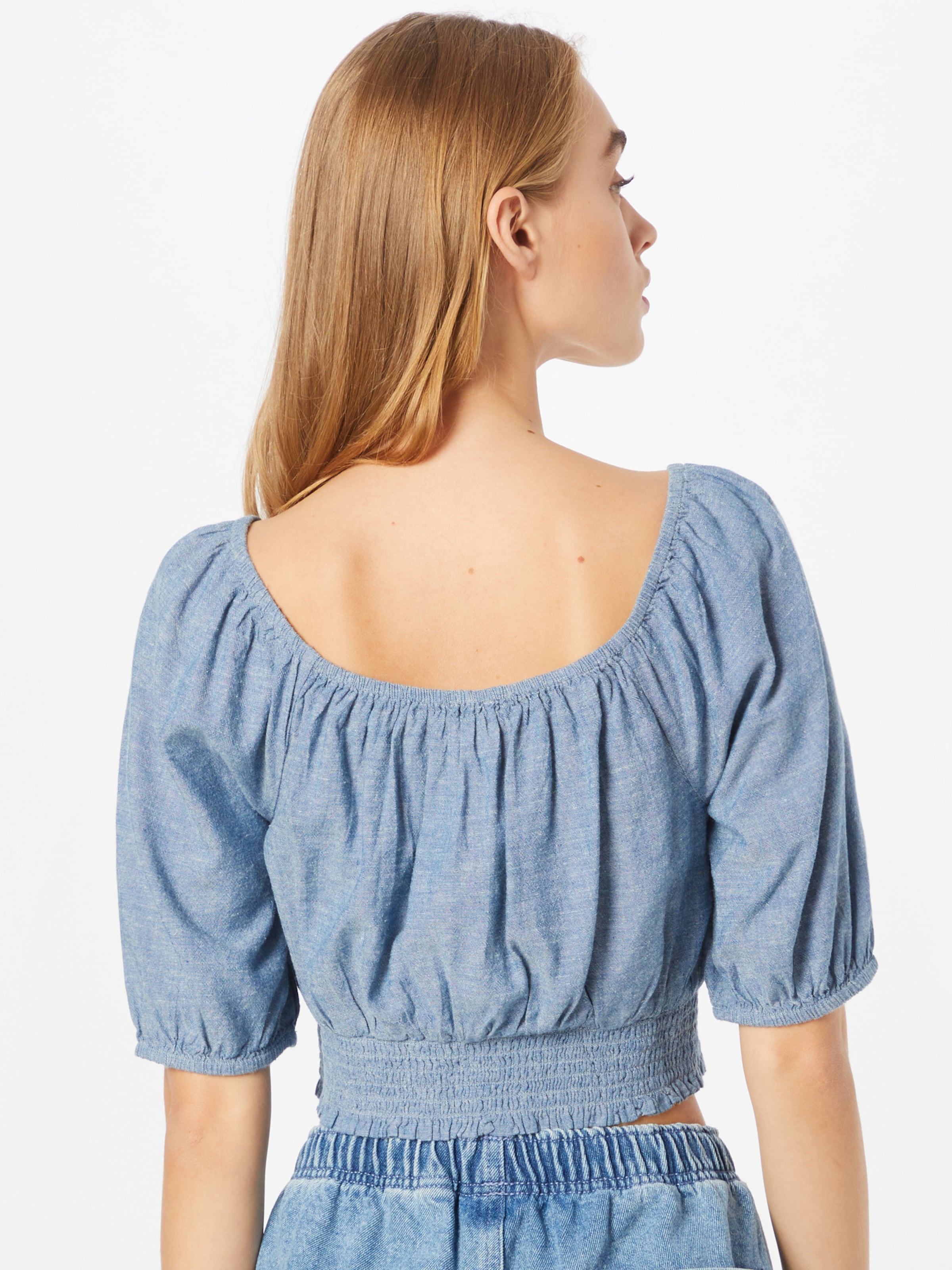 Frauen Blusen & Tuniken American Eagle Bluse in Blaumeliert - KN66083 Frauen Blusen & Tuniken American Eagle Bluse in Blaumeliert - KN66083