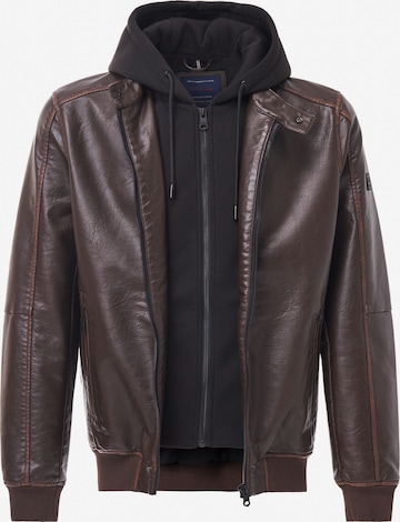 Salsa Jeans Between-Season Jacket 'UNITED KINGDOM' in Brown: front