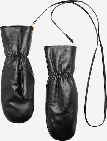 MANGORukavice sa spojenim prstima 'Cara' - crna boja: prednji dio