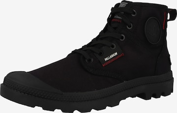 Baskets hautes 'Pampa Hi Patch' Palladium en noir : devant