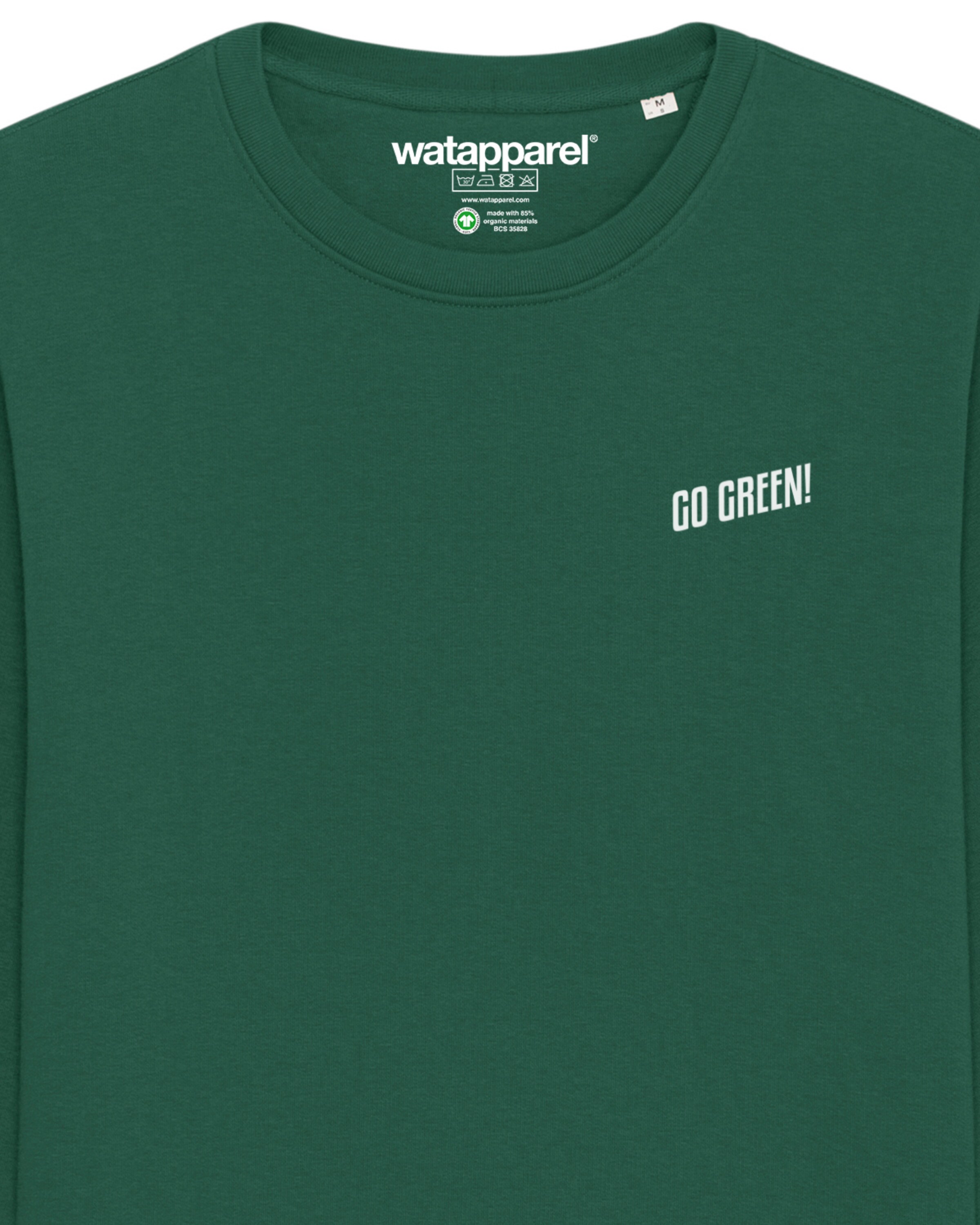 Sweat-shirt 'Go Green' Watapparel en vert