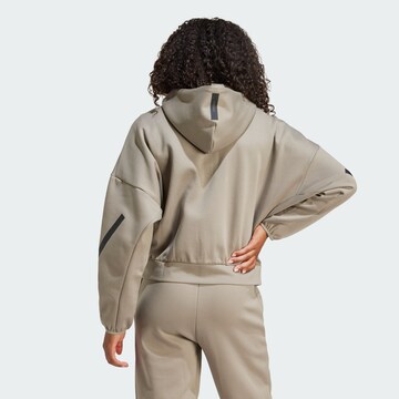 ADIDAS SPORTSWEAR Sports sweat jacket 'Z.N.E' in Brown