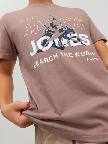 JACK & JONES Тениска 'Hunt' в лилав