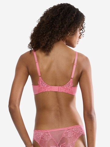 TRIUMPH Balconette Bra 'Florale Wild Peony Florale' in Pink
