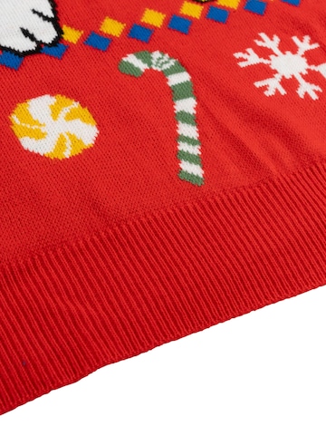 Snoopy & Die Peanuts Pullover 'Weihnachtspullover' in Rot