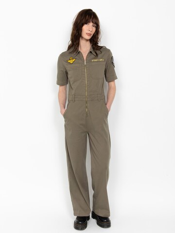 Schott NYC Jumpsuit in Green: front