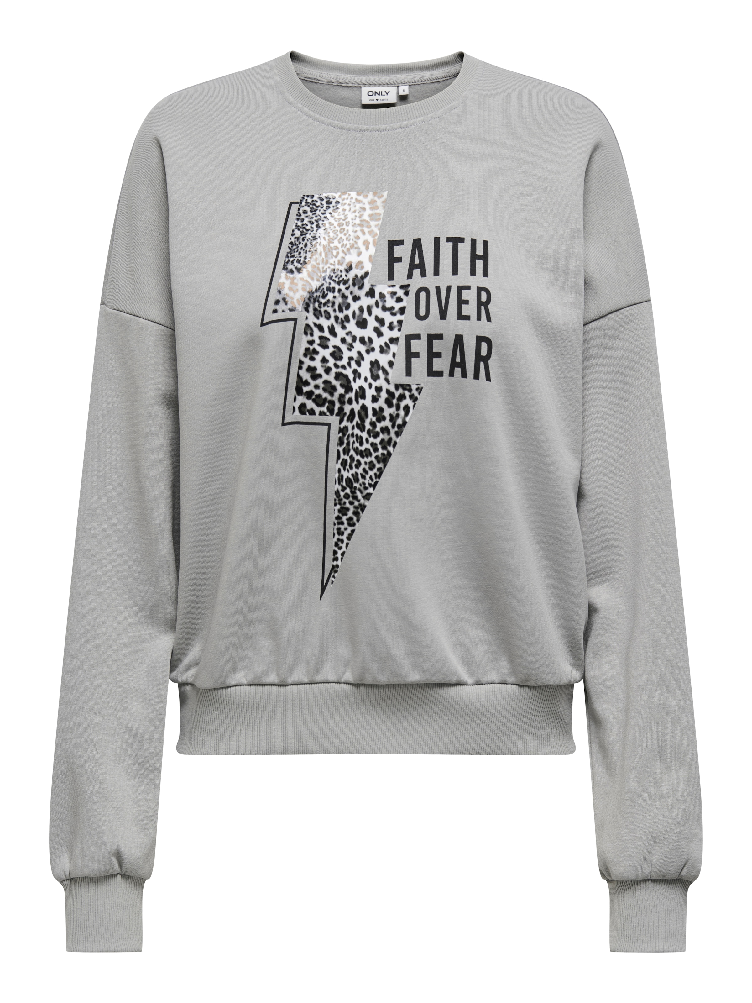 ONLY Sweatshirt 'ONLRuna' in Grey: front