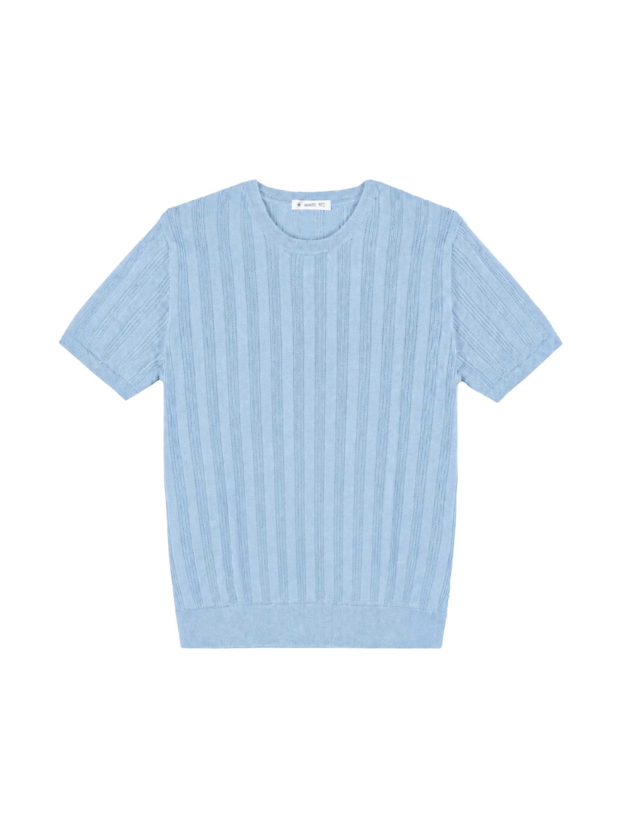 Manuel Ritz Shirt 'T-SHIRT M/M IN FILO' in Blue: front
