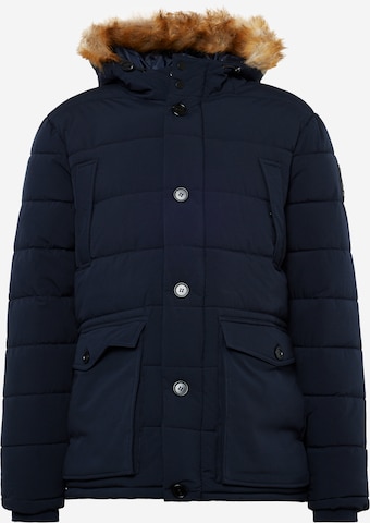 BURTON MENSWEAR LONDON Winterjas in Blauw: voorkant