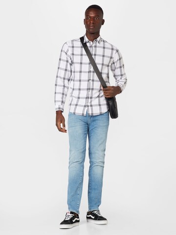 JACK & JONES Regular fit Button Up Shirt 'Gingham' in White