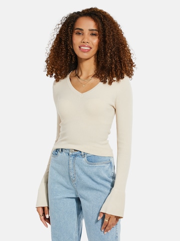 Threadbare Sweater 'Monica' in Beige: front