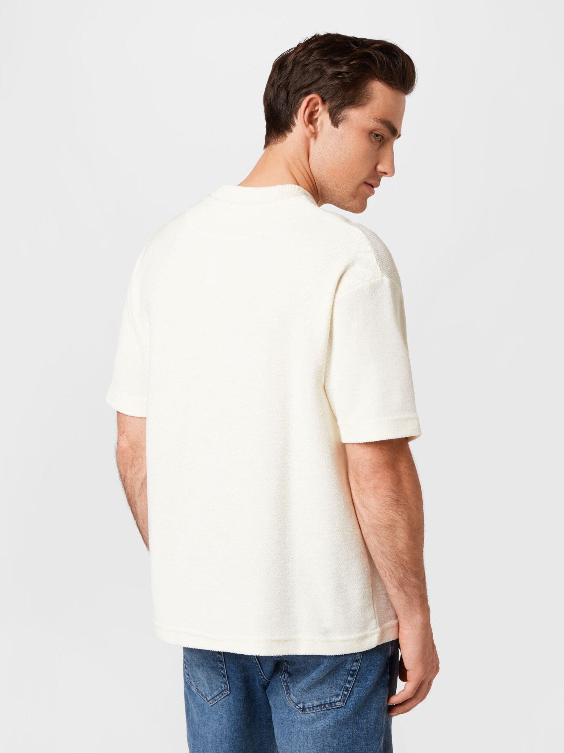 Männer Shirts BURTON MENSWEAR LONDON T-Shirt in Ecru - FH91452 Männer Shirts BURTON MENSWEAR LONDON T-Shirt in Ecru - FH91452