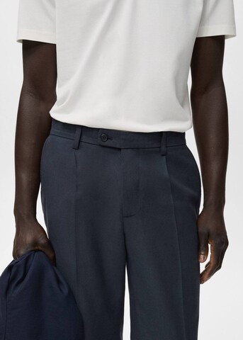 MANGO MAN Tapered Chino Pants 'Ennio' in Blue