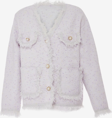 ALARY Knit Cardigan in Purple: front