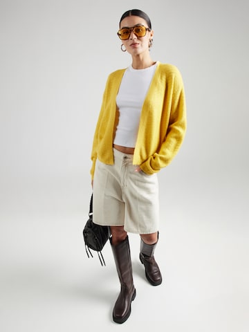 ABOUT YOU Knit Cardigan 'Rowan' in Yellow