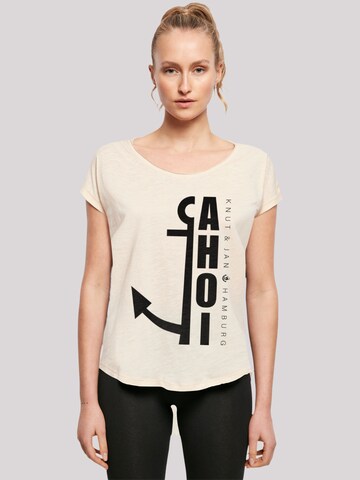T-shirt F4NT4STIC en beige : devant