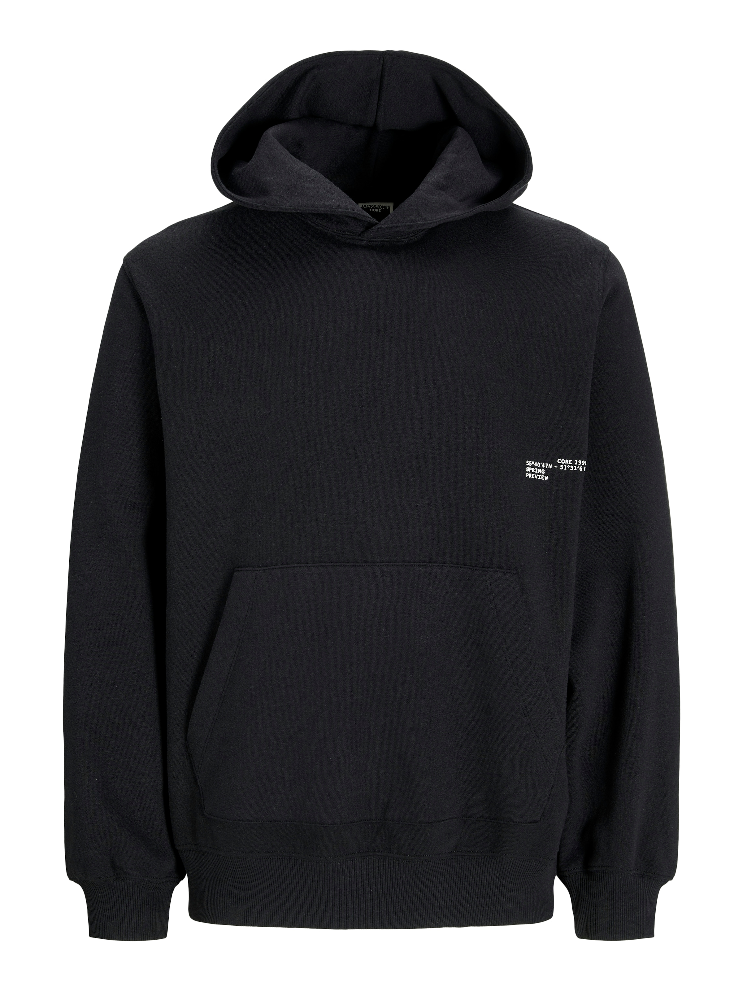 Sweat-shirt 'JCOIDUN' JACK & JONES en noir : devant