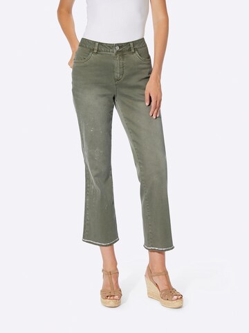 heine Regular Jeans in Groen: voorkant