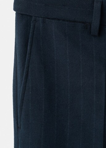 MANGO MAN Regular Pleated Pants 'Brest' in Blue