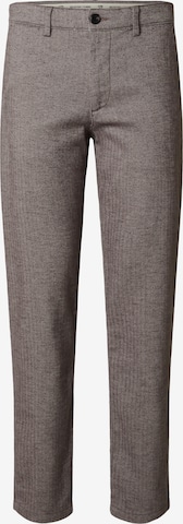 SELECTED Lærredsbukser 'SLHMiles' i brun: forside